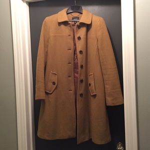 Lands' End Wool & Cashmere walking coat, sz 12